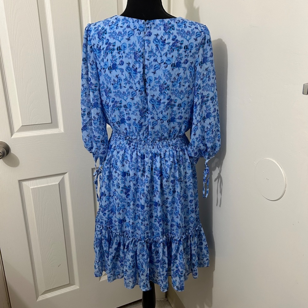 VINTAGE 1990s Taylor SIOUNI & ZAR Corp Floral Midi Dress Size 6 1950s Revival - Picture 3 of 6